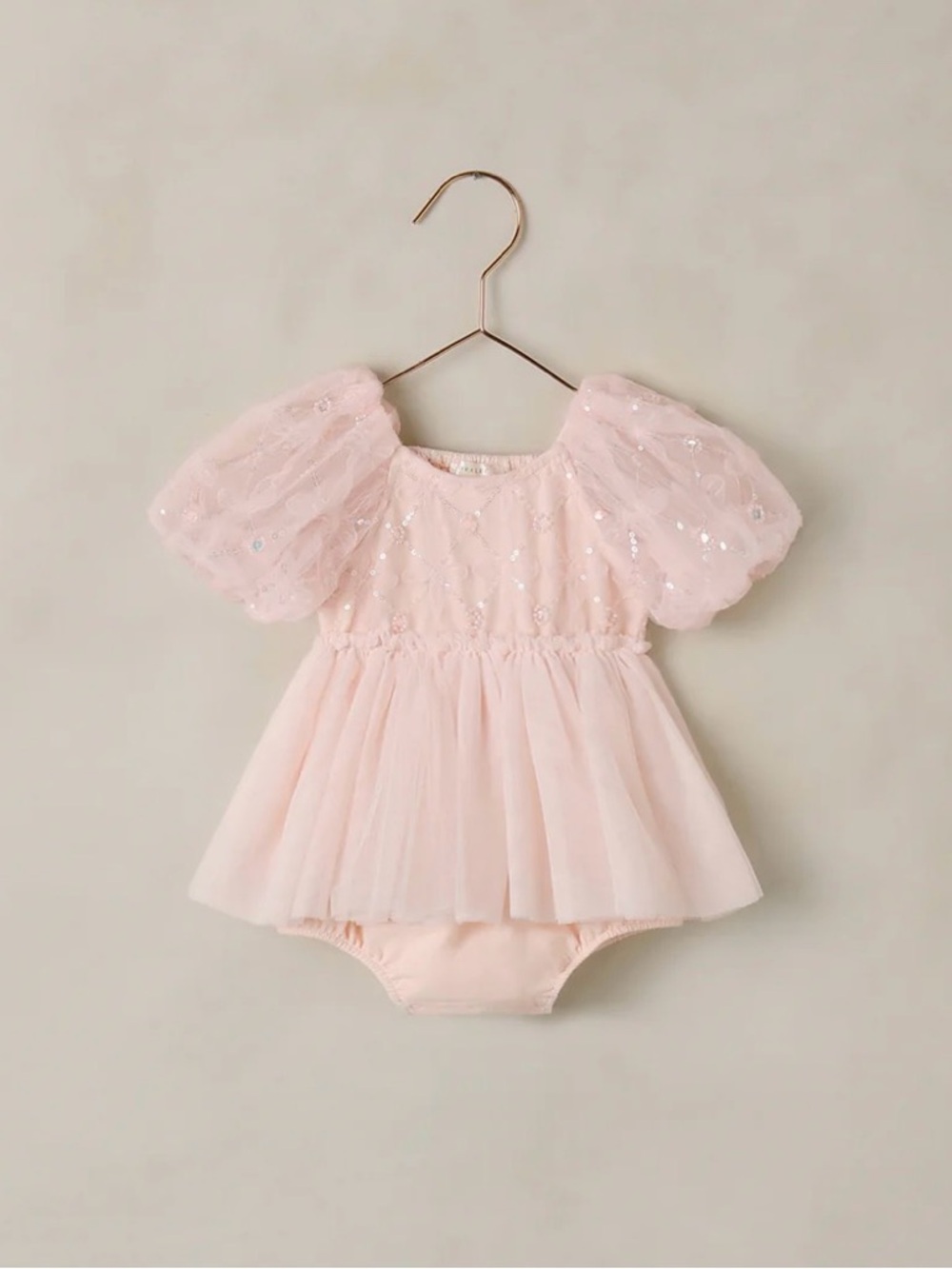 Baby Girls Pink Tulle Puff-Sleeve Party Tutu